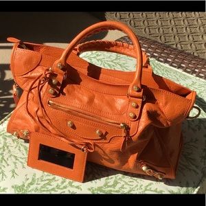 Balenciaga Classic City Lambskin Leather Tote Bag